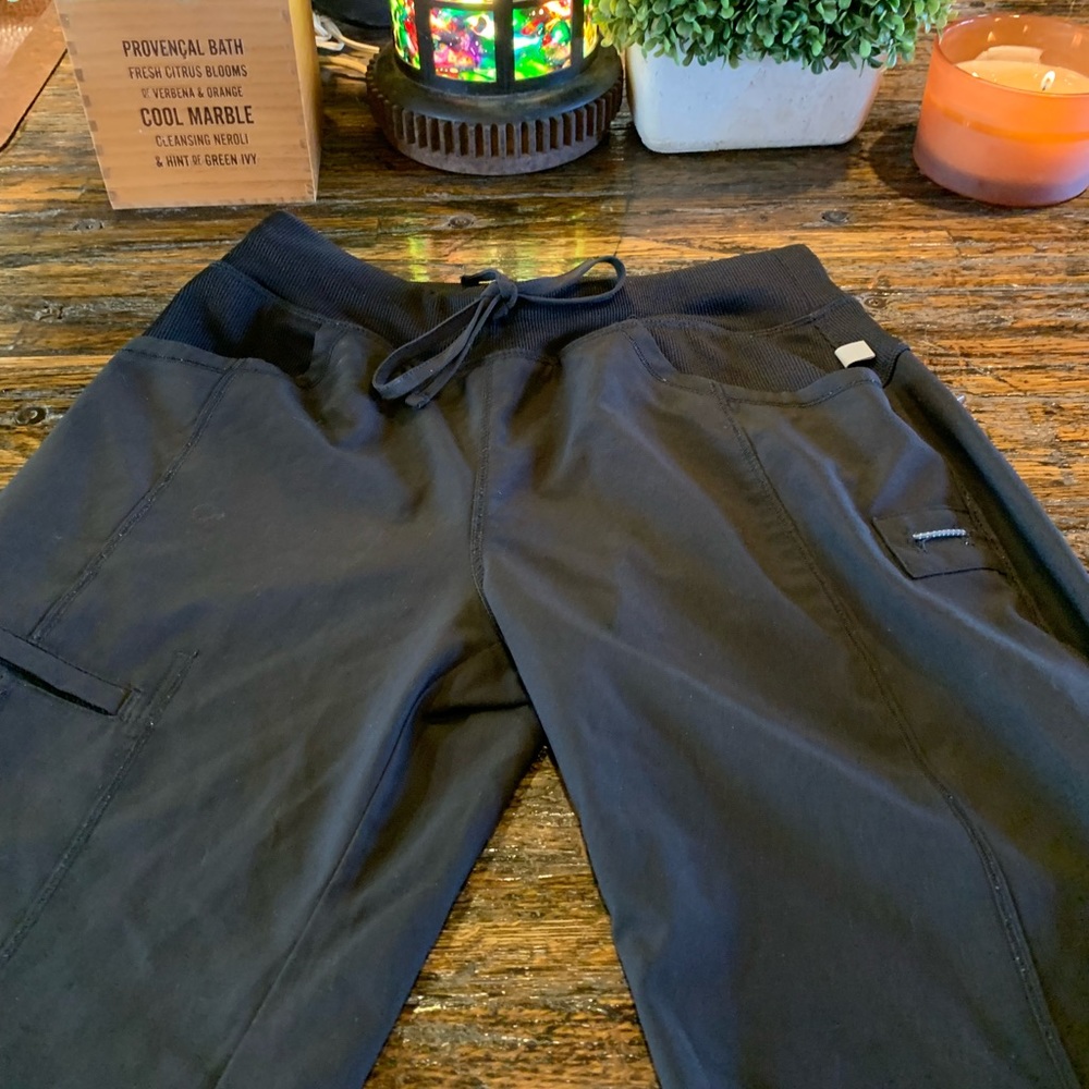 Black Medical Vet Scrub Pants S Small Uniform Work
